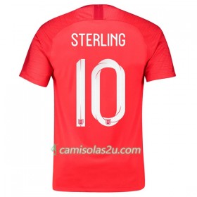 Camisolas de Futebol Inglaterra Sterling 10 Equipamento Alternativa Copa do Mundo 2018 Manga Curta